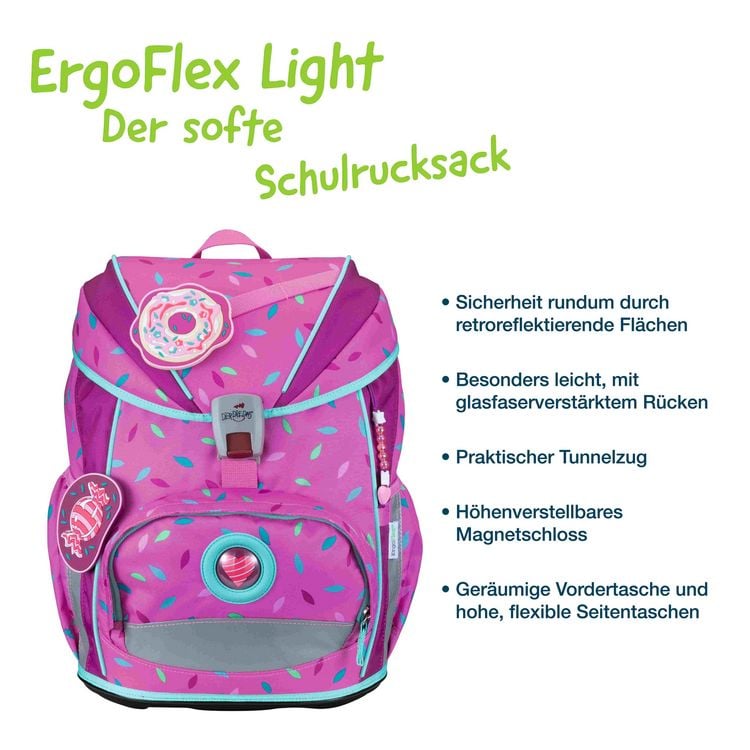 Produktbild: DerDieDas Schulranzen Set ErgoFlex Light, Schulranzen Set, 5tlg, Sweet Sprinkles