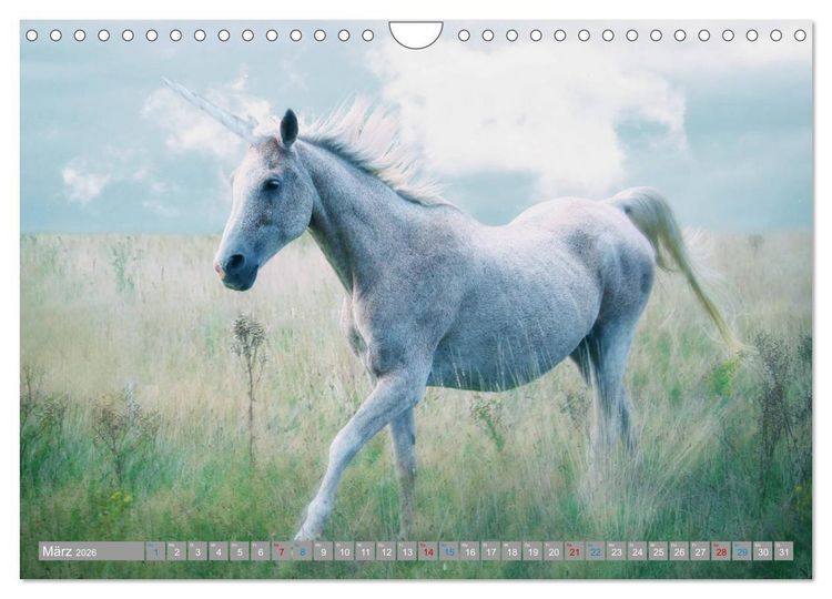Produktbild: Fabeltier Einhorn (Wandkalender 2026 DIN A4 quer), CALVENDO Monatskalender