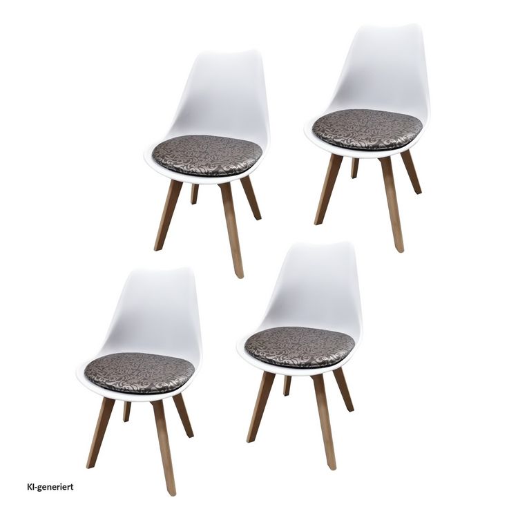 Produktbild: HTI-Living HTI-Living Stuhl Atlanta PU Muster 4er-Set HTI-Living Stuhl Atlanta PU Muster 4er-Set