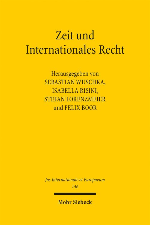 Produktbild: Zeit und Internationales Recht