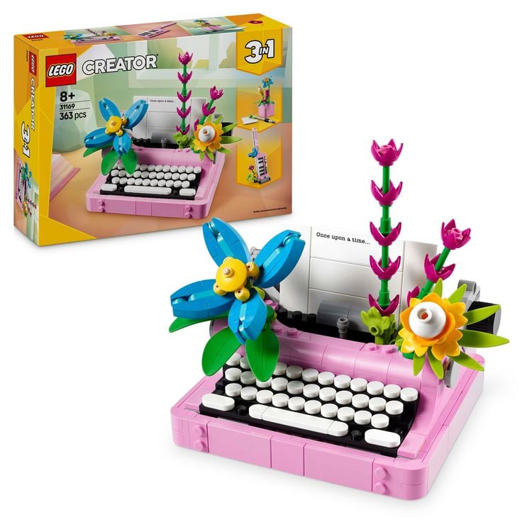 Produktbild: LEGO Creator 31169 3in1 Schreibmaschine mit Blumen, Kreatives Spielzeug