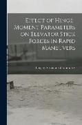 Produktbild: Effect of Hinge-moment Parameters on Elevator Stick Forces in Rapid Maneuvers