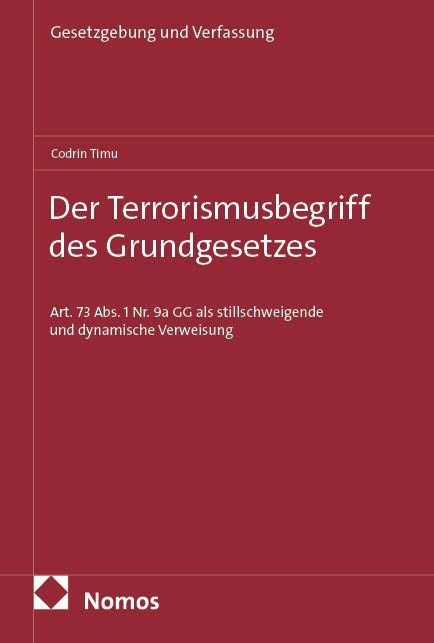 Produktbild: Der Terrorismusbegriff des Grundgesetzes