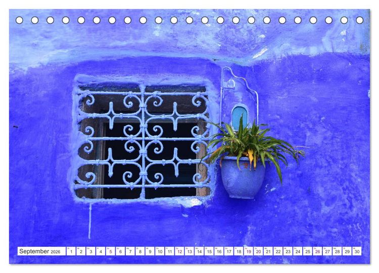 Produktbild: Chefchaouen - Blue Details (Tischkalender 2026 DIN A5 quer), CALVENDO Monatskalender