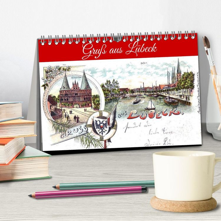 Produktbild: Gru&szlig; aus L&uuml;beck (Tischkalender 2026 DIN A5 quer), CALVENDO Monatskalender