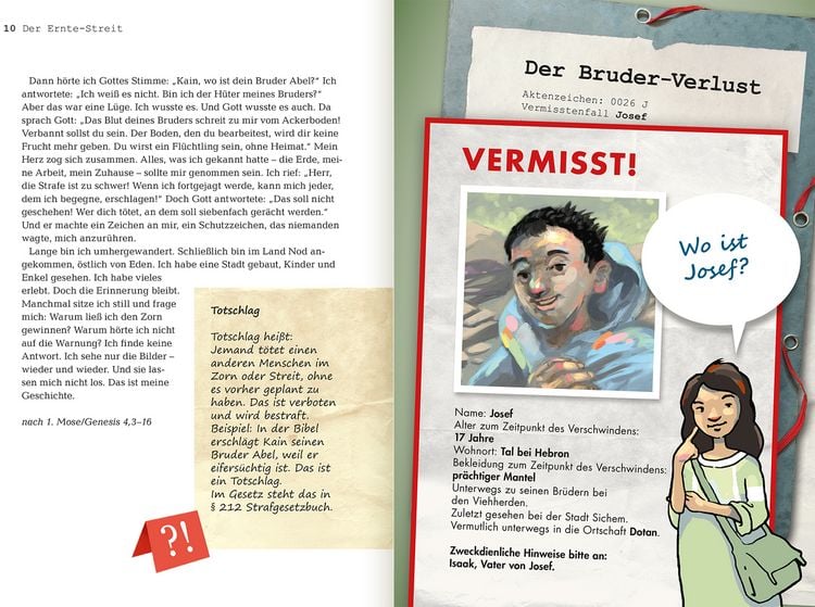 Produktbild: Die 15 spannendsten Kriminalf&auml;lle in der Bibel. Bibelgeschichten f&uuml;r Kinder als Detektivgeschichten zum Mitmachen. Bibelwissen und christliche Werten entdecken. Kinderbuch ab 8 Jahre