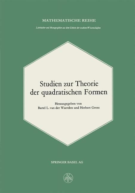 Produktbild: Studien zur Theorie der quadratischen Formen
