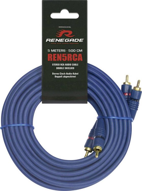 Produktbild: Renegade Ren5RCA Cinchkabel 5.00m [2x Cinch-Stecker - 2x Cinch-Stecker]