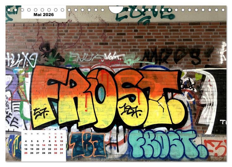 Produktbild: Hamburg Graffiti (Wandkalender 2026 DIN A4 quer), CALVENDO Monatskalender