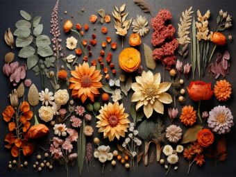 Produktbild: CALVENDO Puzzle Getrocknete Sch&auml;tze - Bl&uuml;ten und Bl&auml;tter | 1000 Teile Lege-Gr&ouml;&szlig;e 64x48cm Foto-Puzzle f&uuml;r gl&uuml;ckliche Stunden