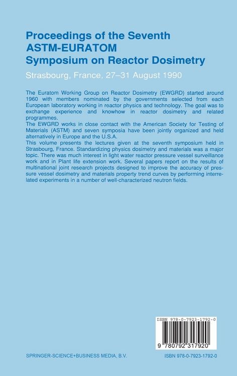 Produktbild: Proceedings of the Seventh ASTM-Euratom Symposium on Reactor Dosimetry