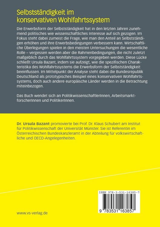 Produktbild: Selbstst&auml;ndigkeit im konservativen Wohlfahrtssystem