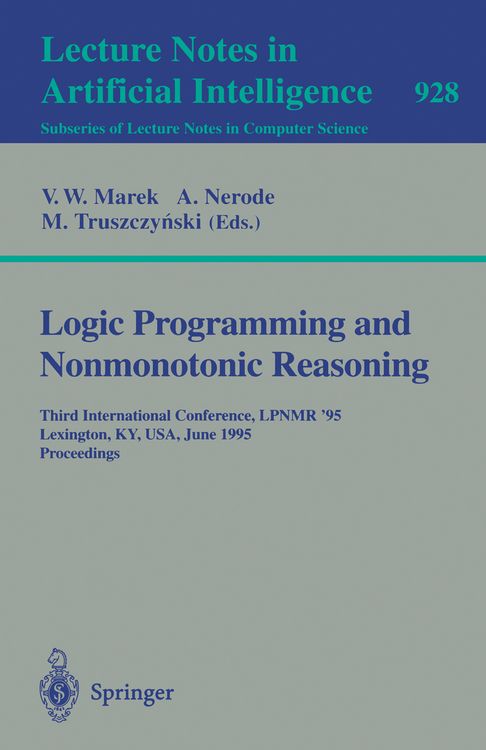 Produktbild: Logic Programming and Nonmonotonic Reasoning