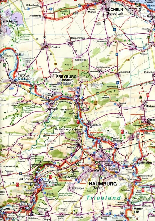 Produktbild: Fahrradkarte Halle, Geiseltalsee, Naumburg