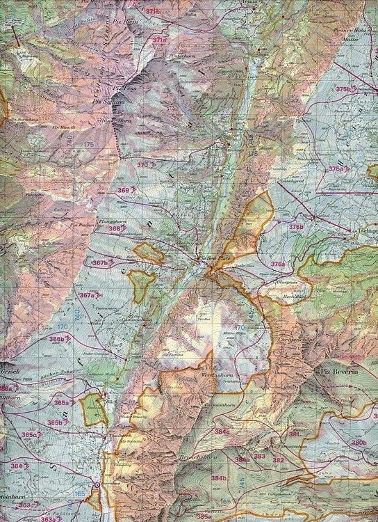 Produktbild: 257S Safiental Schneesportkarte