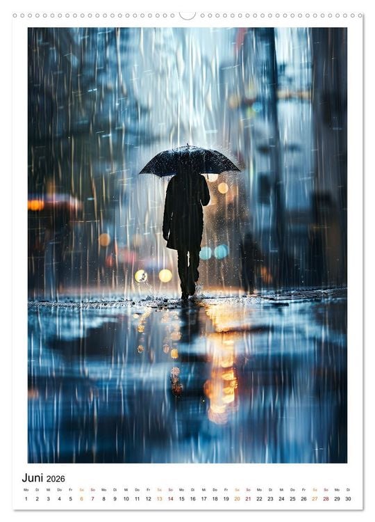 Produktbild: Regen Tage (hochwertiger Premium Wandkalender 2026 DIN A2 hoch), Kunstdruck in Hochglanz