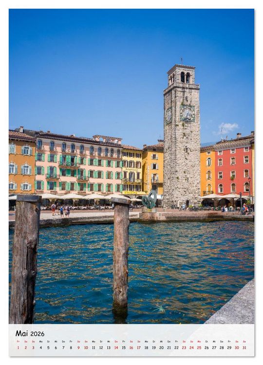 Produktbild: Riva del Garda ... und die Ponalestra&szlig;e (Wandkalender 2026 DIN A2 hoch), CALVENDO Monatskalender