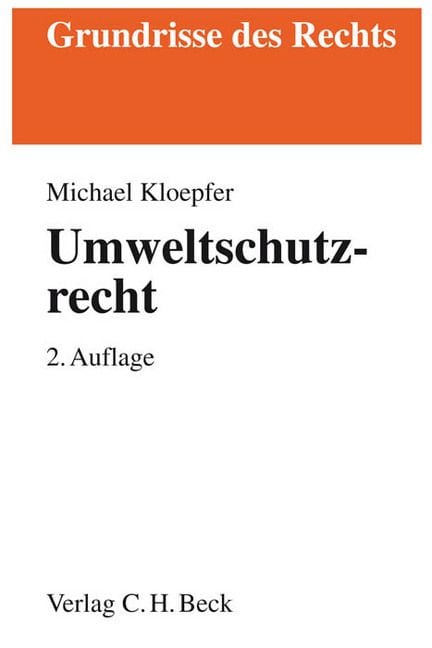 Produktbild: Kloepfer, M: Umweltschutzrecht