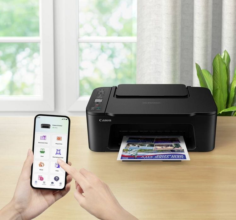 Produktbild: Canon PIXMA TS3750I EUR BK Multifunktionsdrucker Tintenstrahl Farbe A4 Drucker, Scanner, Kopierer Duplex, USB, WLAN