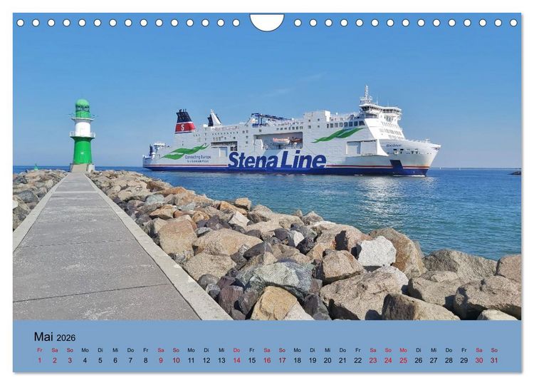 Produktbild: Ostsee von Heringsdorf bis Hiddensee (Wandkalender 2026 DIN A4 quer), CALVENDO Monatskalender