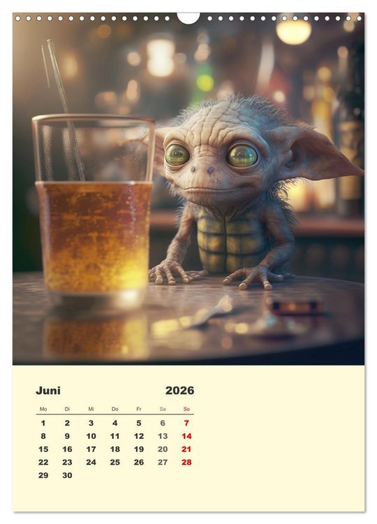 Produktbild: Kleine Gangster. Lustige Monster im Alltag (Wandkalender 2026 DIN A3 hoch), CALVENDO Monatskalender