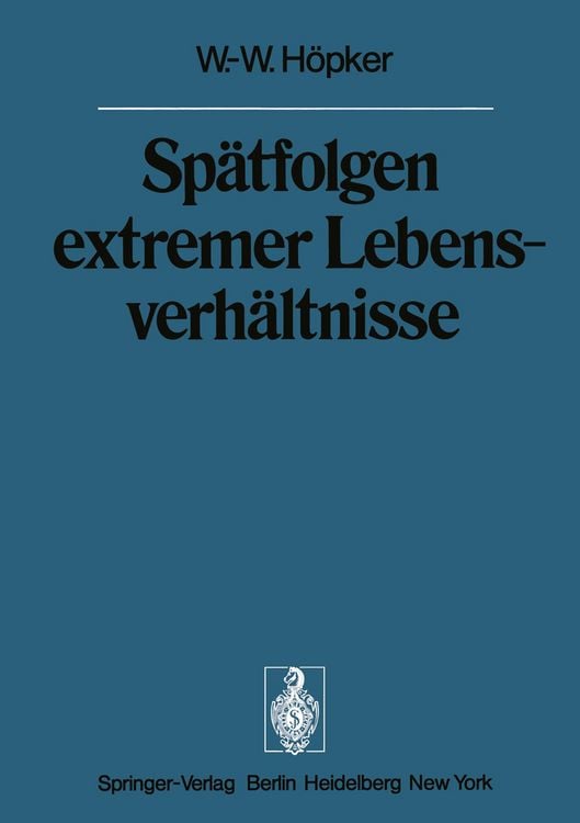 Produktbild: Sp&auml;tfolgen extremer Lebensverh&auml;ltnisse