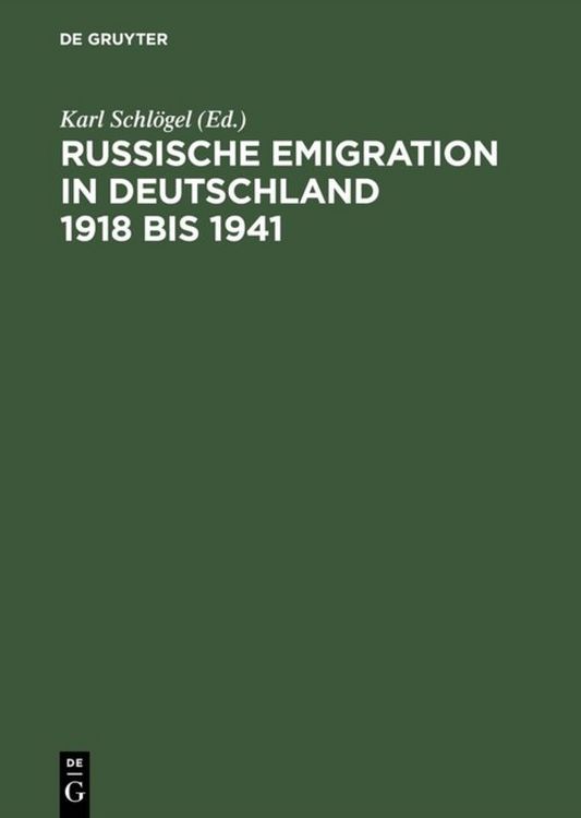 Produktbild: Russische Emigration in Deutschland 1918 bis 1941