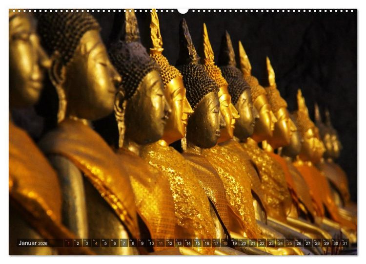 Produktbild: Buddhas tief im Fels (Wandkalender 2026 DIN A2 quer), CALVENDO Monatskalender