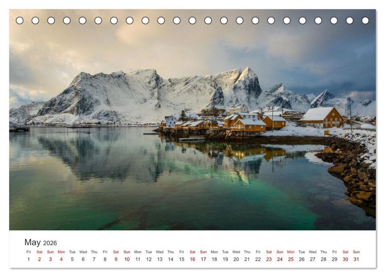 Produktbild: Lofoten Reflections in the water (Desk Calendar 2026 DIN A5 landscape), CALVENDO 12 Month DeskCalendar