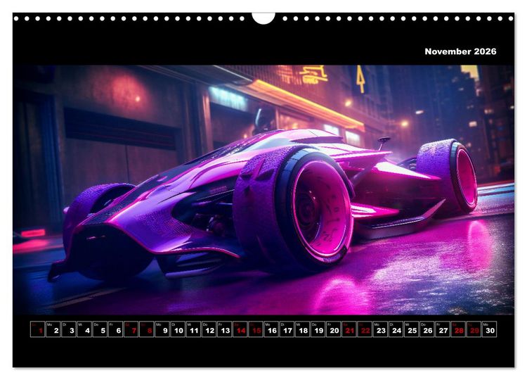 Produktbild: Surreale Cyber Cars (Wandkalender 2026 DIN A3 quer), CALVENDO Monatskalender