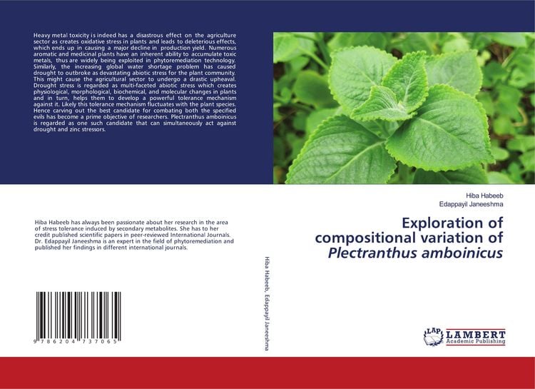 Produktbild: Exploration of compositional variation of Plectranthus amboinicus