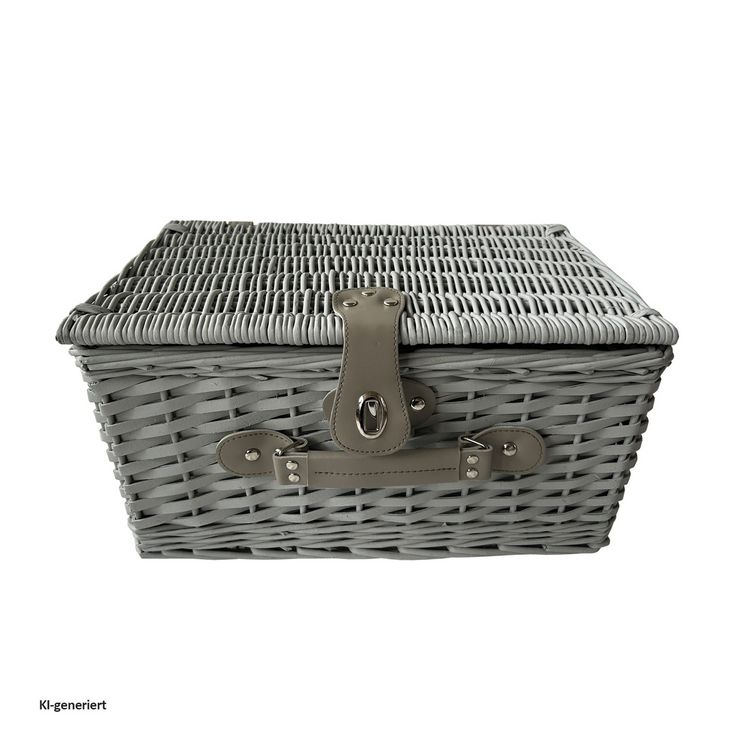 Produktbild: HTI-Living Picknickkorb f&uuml;r 2 Personen Finie Grau Picknickkorb f&uuml;r 2 Personen Finie Grau