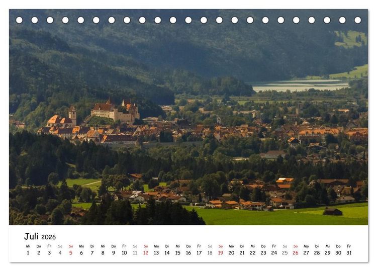 Produktbild: Unterwegs im Allg&auml;u (Tischkalender 2026 DIN A5 quer), CALVENDO Monatskalender