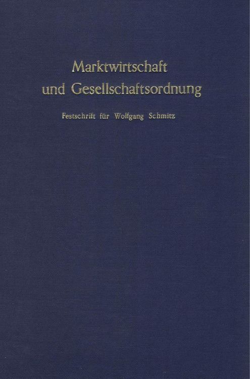 Produktbild: Marktwirtschaft und Gesellschaftsordnung.