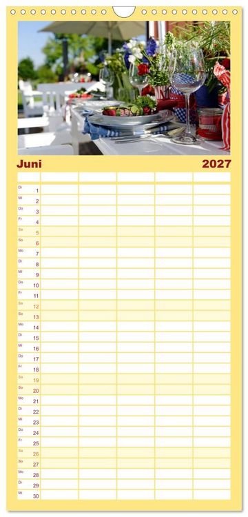 Produktbild: Familienplaner 2027 - Garten-Idylle 2027 mit 5 Spalten (Wandkalender, 21 x 45 cm) CALVENDO