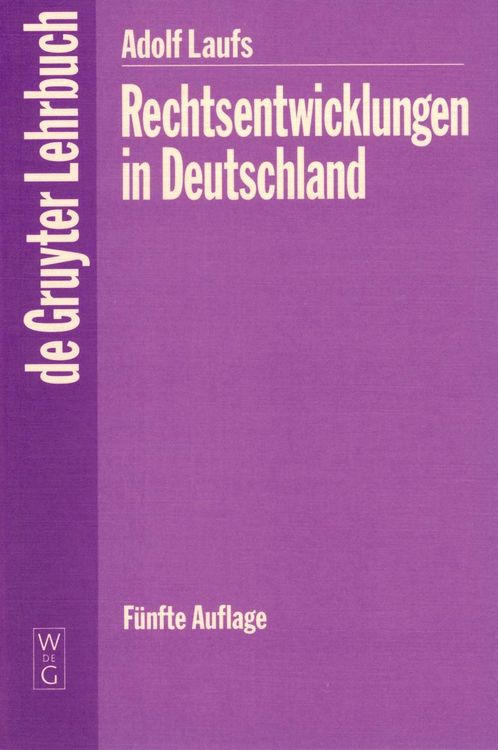Produktbild: Rechtsentwicklungen in Deutschland