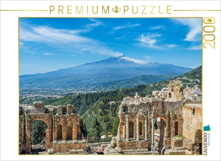Produktbild: CALVENDO Puzzle Taormina in Sizilien | 2000 Teile Lege-Gr&ouml;&szlig;e 90x67cm Foto-Puzzle f&uuml;r gl&uuml;ckliche Stunden
