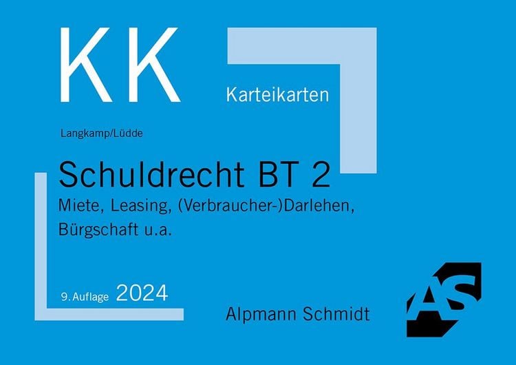 Produktbild: Karteikarten Schuldrecht BT 2