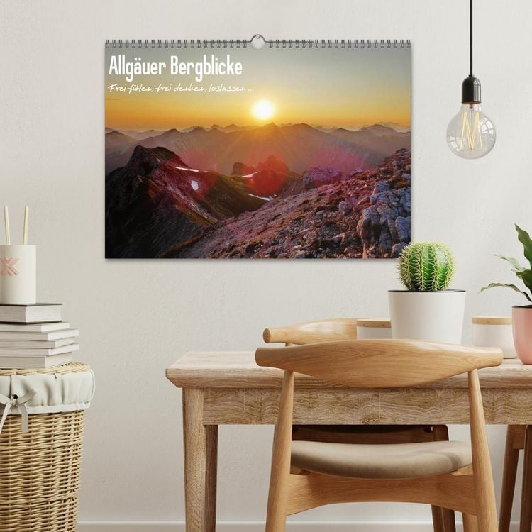 Produktbild: Allg&auml;uer Bergblicke - Frei f&uuml;hlen, frei denken, loslassen... (Wandkalender 2026 DIN A3 quer), CALVENDO Monatskalender