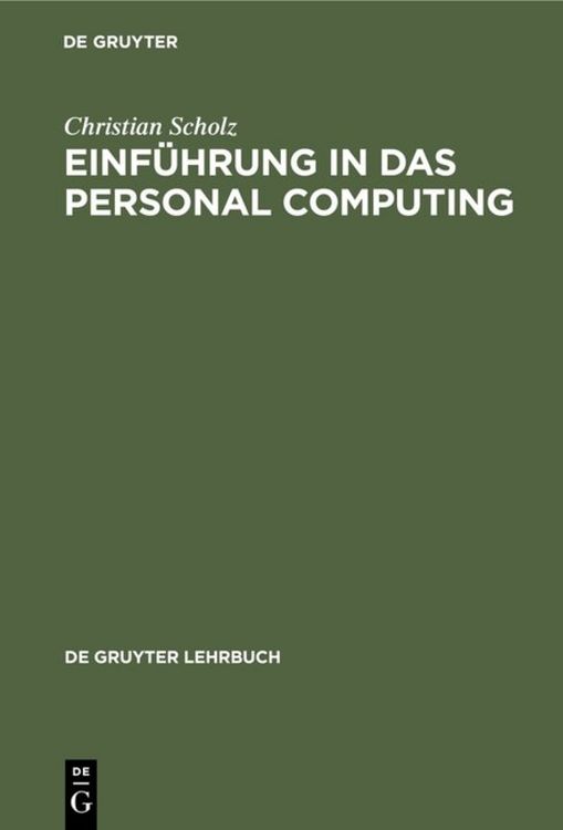 Produktbild: Einf&uuml;hrung in das Personal Computing