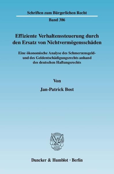 Produktbild: Effiziente Verhaltenssteuerung durch den Ersatz von Nichtverm&ouml;genssch&auml;den.