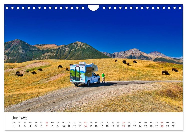 Produktbild: KANADA Mit dem Camper quer durch die Rockies (Wandkalender 2026 DIN A4 quer), CALVENDO Monatskalender