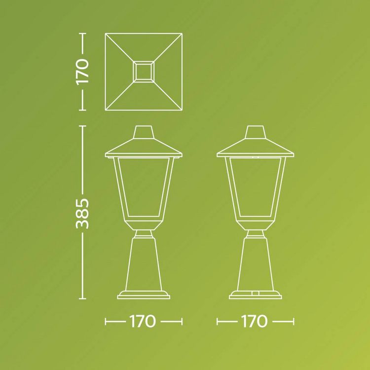 Produktbild: Philips LED 929004141501 Kinno Außenstandleuchte E27 Schwarz