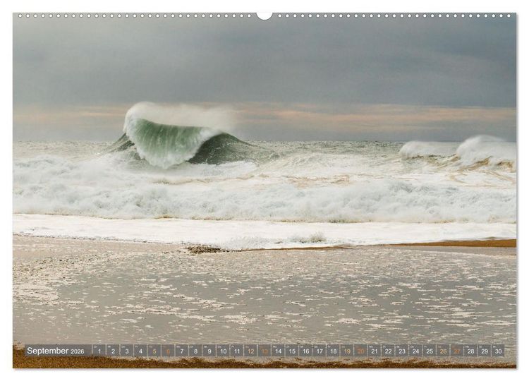 Produktbild: OCEAN POWER - Die Riesenwellen von Nazar&eacute; (hochwertiger Premium Wandkalender 2026 DIN A2 quer), Kunstdruck in Hochglanz