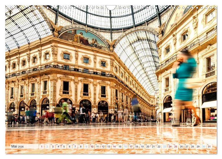 Produktbild: Italienisches Stadtgefl&uuml;ster, Rom - Mailand - Florenz (Wandkalender 2026 DIN A3 quer), CALVENDO Monatskalender