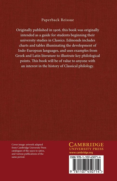 Produktbild: An Introduction to Comparative Philology for Classical Students