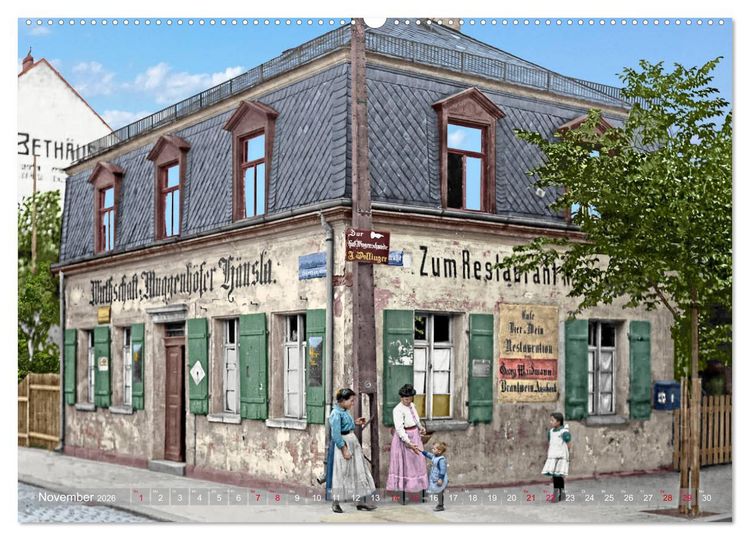 Produktbild: N&uuml;rnberg zur Kaiserzeit in Farbe - Fotos neu restauriert und koloriert (hochwertiger Premium Wandkalender 2026 DIN A2 quer), Kunstdruck in Hochglanz