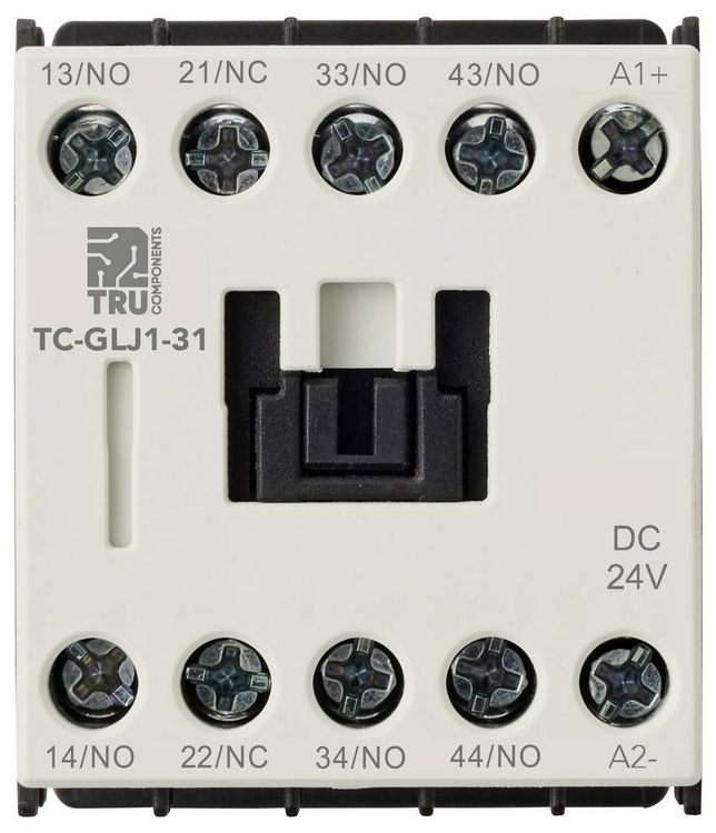 Produktbild: TRU COMPONENTS TC-GYJ1-31-24VDC Hilfssch&uuml;tz 3 Schlie&szlig;er, 1 &Ouml;ffner 24 V/DC 10A 1St.