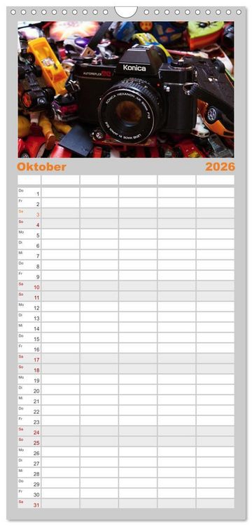 Produktbild: Familienplaner 2026 - Mein Kamerakalender mit 5 Spalten (Wandkalender, 21 x 45 cm) CALVENDO
