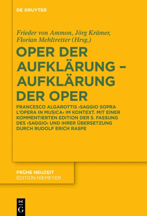 Produktbild: Oper der Aufkl&auml;rung &ndash; Aufkl&auml;rung der Oper